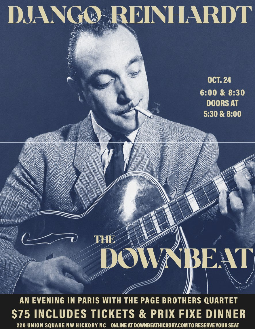 Django Reinhardt:  An Evening in Paris with the Page Brothers. Saturday, October 24th, 2026, 8:30 pm